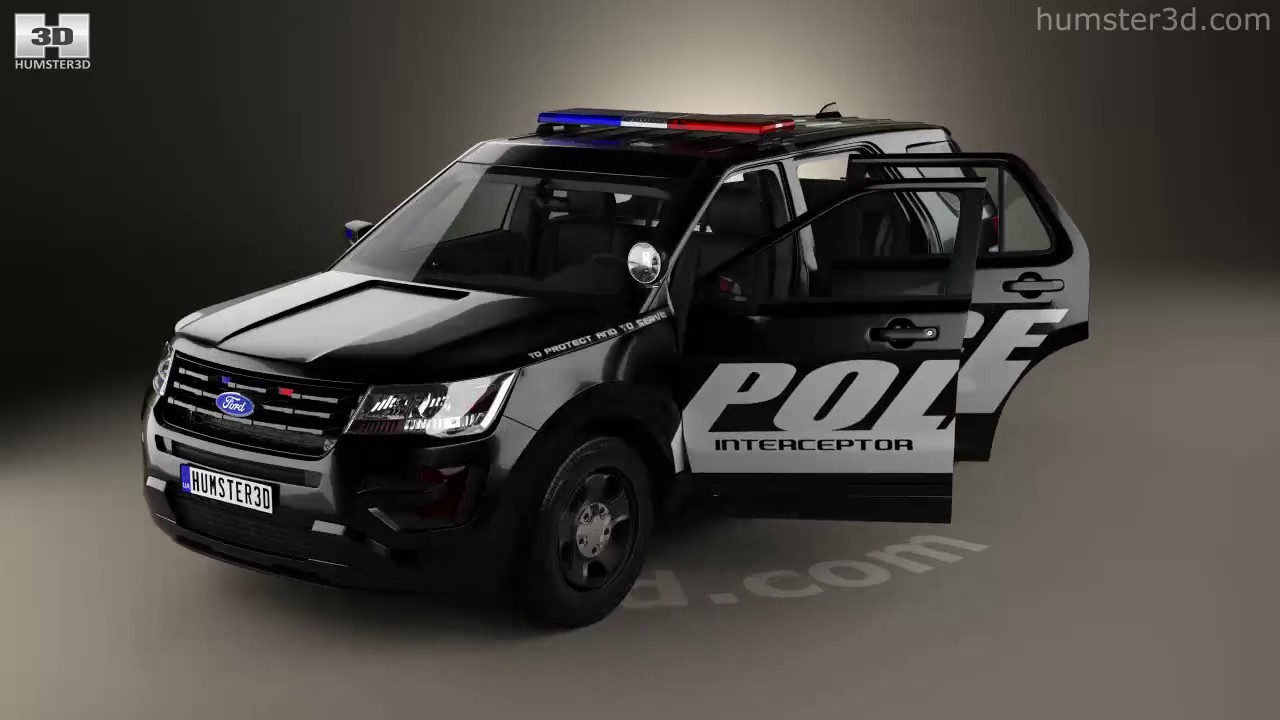 Ford Explorer Police Interceptor Utility With Hq Interior 2016 3d Model By Hum3d Com