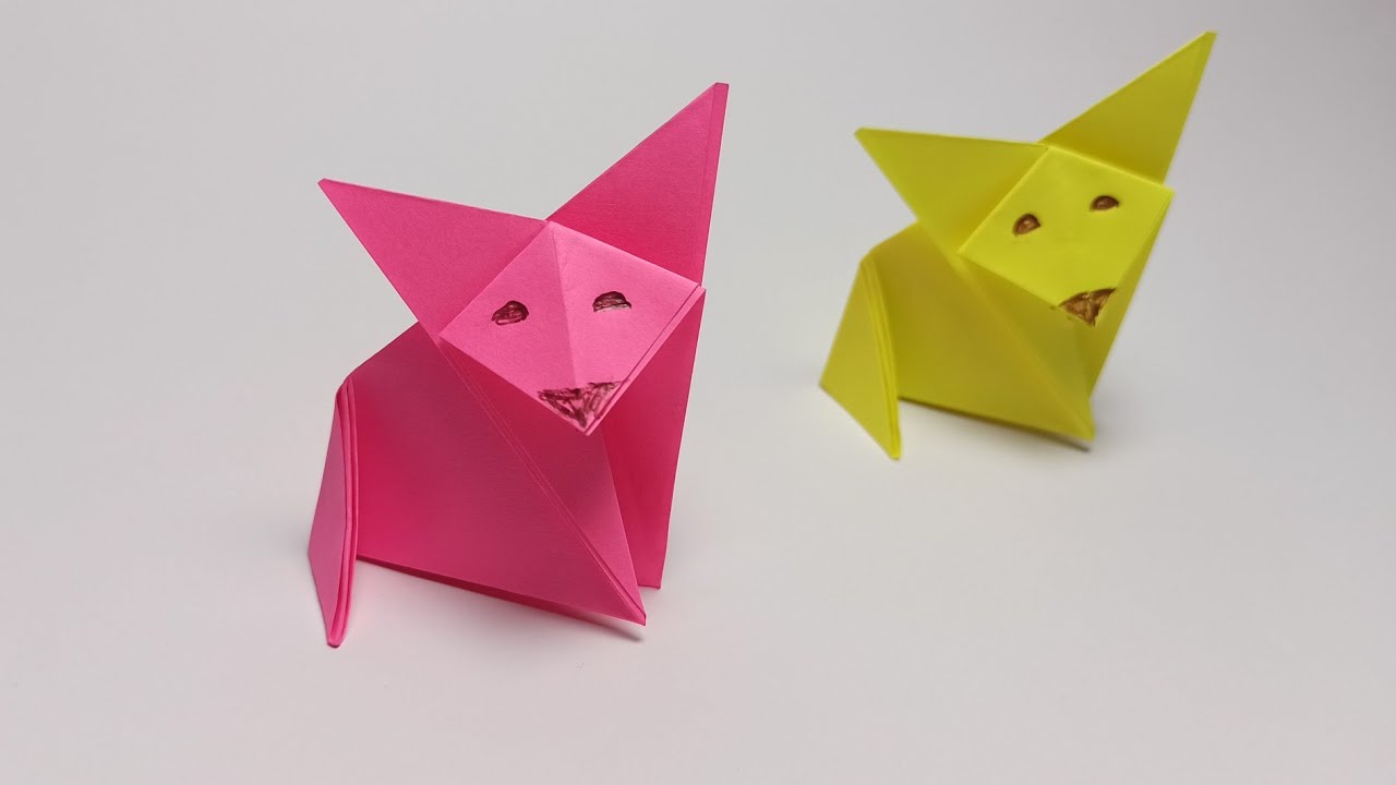 Very fox. Оригами песец. Oragami Fox. Origami Fox.