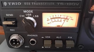 Old Trio TS120V HF Ham Radio Transceiver. First Test. #hamradio