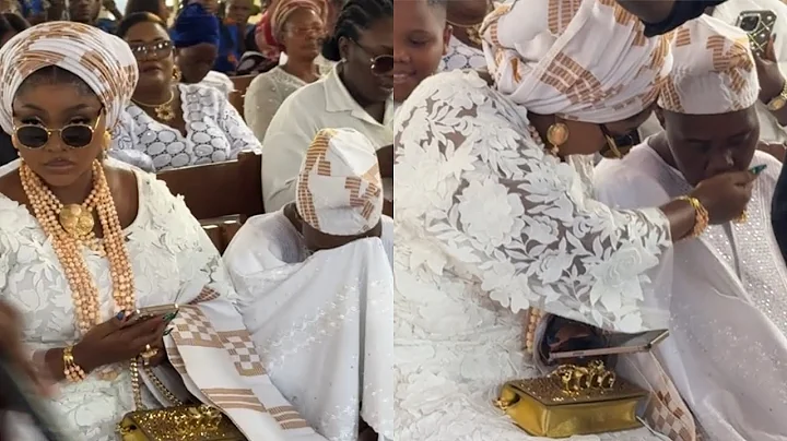 MERCY AIGBE’S SIBLINGS EMOTIONAL AT THEIR MOTHER’S FUNERAL SERVICE IN CHURCH 