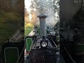 steam locomotive 6a runs up hill bunker first in the early evening light