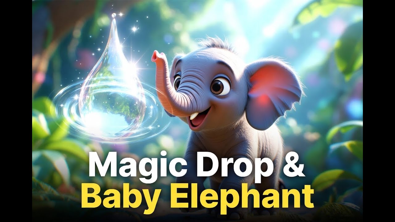 “Magic Drop Saved the Baby Elephant! 🐘✨ Kids Moral Story”