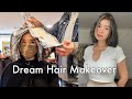 vlog | My dream hair transformation 🤩 (ash gray balayage), no secrets q+a, new makeup haul!