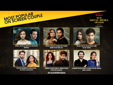 Nominations | Most Popular On-Screen Couple | Kashmir HUM Social Media Awards 2020