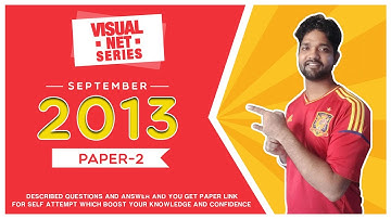Solve Visual art paper September 2013 - Paper 2 | Visual Net Series | PYQ Net paper