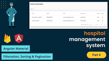 Hospital Management System using angular and firebase | Angular Material | Firebase CRUD | Part 4