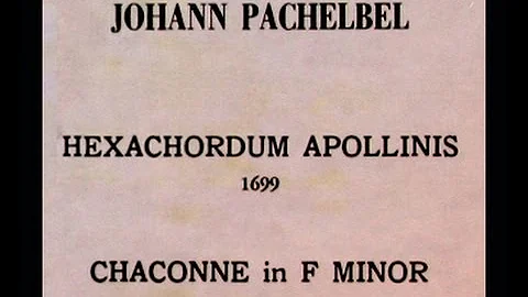Pachelbel / Marga Scheurich, 1970: Hexachordum Apollinis - Aria Prima in D Minor