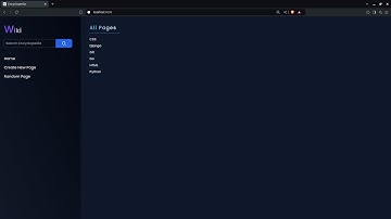 Created Wikipedia app using Django.