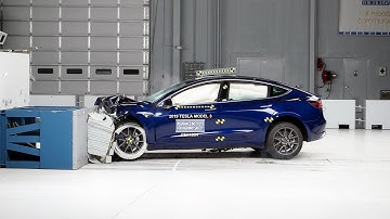 Tesla Model 3 moderate overlap IIHS crash test 2019