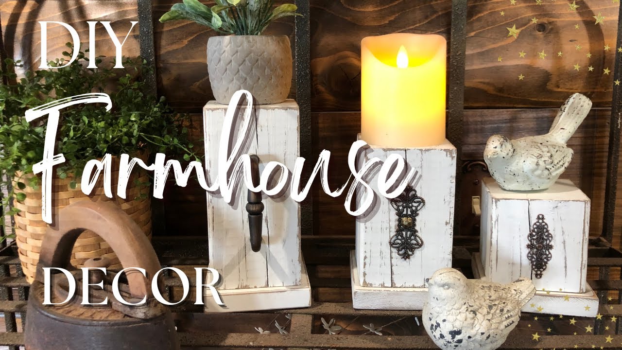 DIY 4X4 Farmhouse Candle Holders / Risers