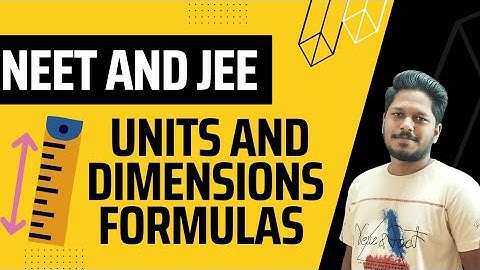 Units and Dimensions all formulae revision for NEET and JEE in tamil