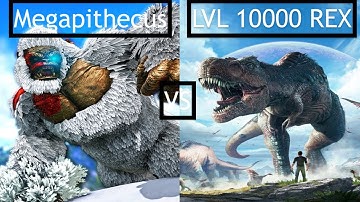 Lvl 10000 Rex VS Megapithecus In Ark Survival Evolved