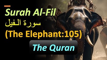 105, Surah Al-Fil, سورة الـفيل (The Elephant:105), The Quran (Graphics with aaudio)