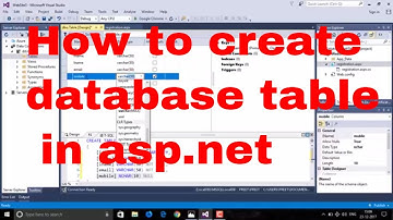 Asp.net Tutorial 4:- how to create database and table  asp.net c# visual studio 2017