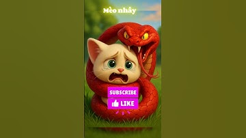 Mẹ kế cứu mèo con khỏi con rắn đỏ khổng lồ  #shorts #cat #catai #ai #meow