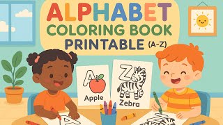 Alphabet Coloring Book Printable for Toddlers & Preschoolers