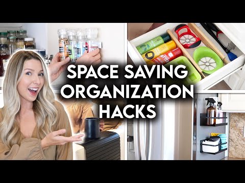 SMALL SPACE ORGANIZATION + STORAGE IDEAS | SPACE SAVING HACKS