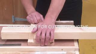 Measuring, marking and cutting timber