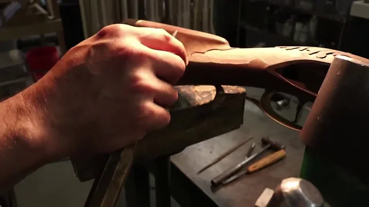 Relief Carving a Walnut Stocked Colonial Longrifle -- Removing Background (Carving Part 2)