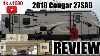 2018 Cougar HalfTon 27SAB (RV REVIEW)  Rear Living Travel Trailer