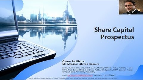 Share Capital - Prospectus