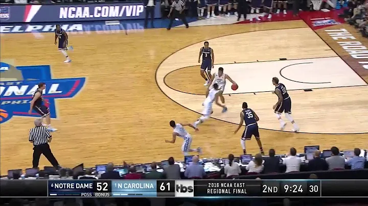 Notre Dame vs. North Carolina: Isaiah Hicks alley-...