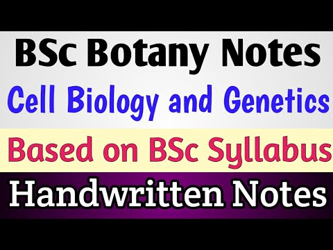 #BSc Botany| Cell Biology and Genetics complete notes in English