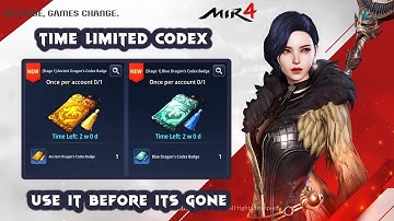 MIR4 HURRY!! TIME LIMITED CODEX USE IT BEFORE ITS GONE!! | HOW TO REGISTER CODEX