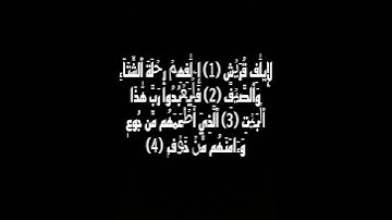 سورة قريش بصوت الشيخ ياسر الدوسري❤️
