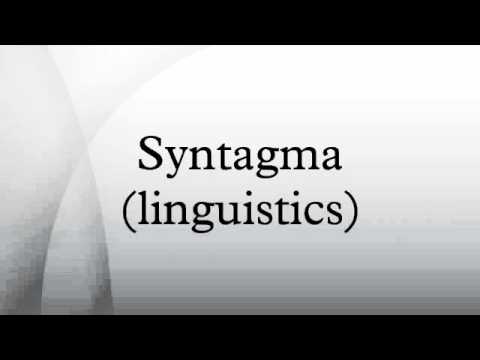 Syntagma (linguistics)