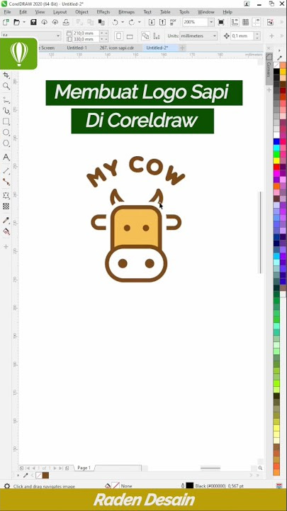 Membuat Logo Sapi Di Coreldraw #logo #logodesign #graphicdesign #coreldraw