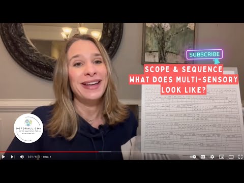 Scope & Sequence, Should I Use One? What Does Multi-Sensory Look Like? Orton Gillingham Coaching