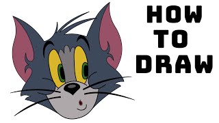 How To Draw Tom Cat | Tom and Jerry | Step by Step Drawing [2021]