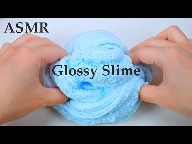 【ASMR】艶々ボンドスライムにスノーワンダーをまぜる！【Add SnoWonder to Glossy Slime】