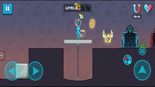 STICKMAN RED AND BLUE GAME GAMEPLAY. MULTIPLAYER GAME FOR ANDROID WITH FRIENDS. GAMEPLAY WALKTHROUGH screenshot 2