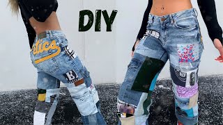 DIY patchwork jeans screenshot 4