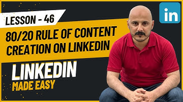 #46 - 80/20 Rule of Content Creation on LinkedIn | Getting Clients & Remote Jobs using LinkedIn