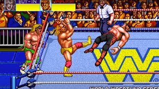 WWF Wrestlefest  Hulk Hogan, Ultimate Warrior, beat all 10 matches in 11:21, no ring outs