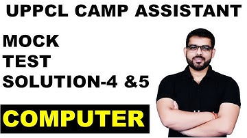 MOCK TEST 4 | UPPCL CAMP ACCOUNTANT ( शिविर सहायक ) | SOLUTION | BY DHEERENDRA SIR