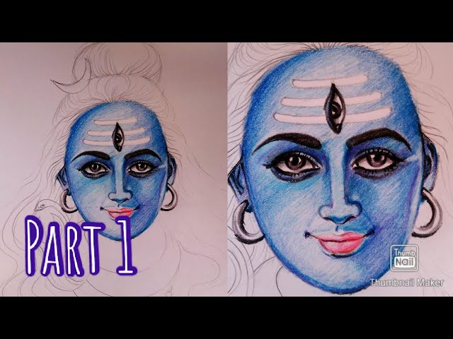 How to draw Pencil Sketch of Lord Shiv and Parvati Drawing | shivratri  drawing - YouTube