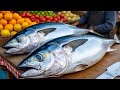 Everyday of My Life ❗🔥 Exploring Sorong Fish Market live broadcast of yellowfin tuna cutting