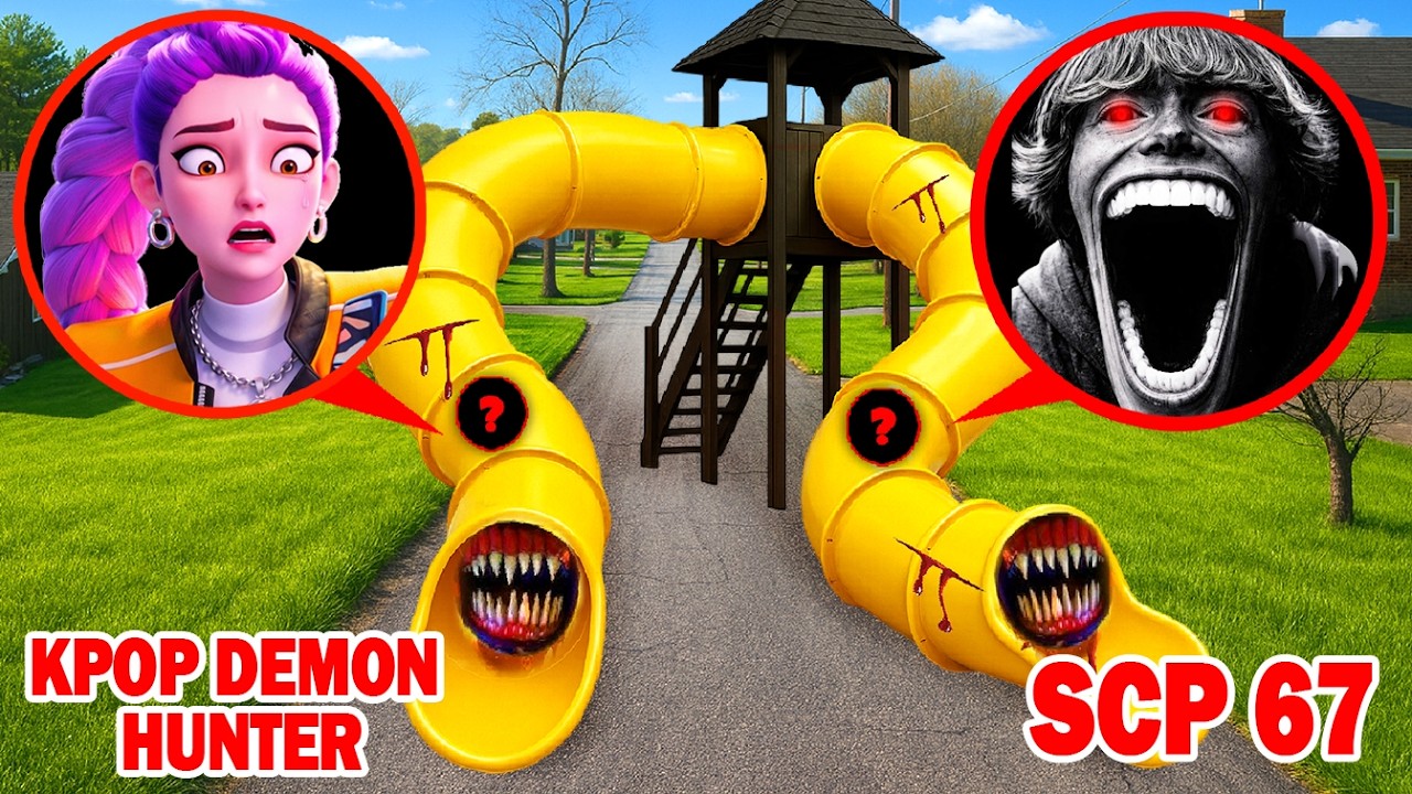 現実世界で午前3時、ドローンが上空から捉えたSLIDE EATERとSCP-067、KPOPデーモンハンターズが救出した瞬間