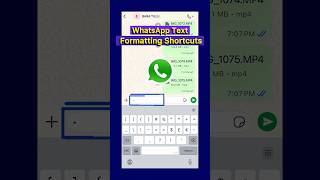 WhatsApp Text Formatting Shortcut #whatsapp