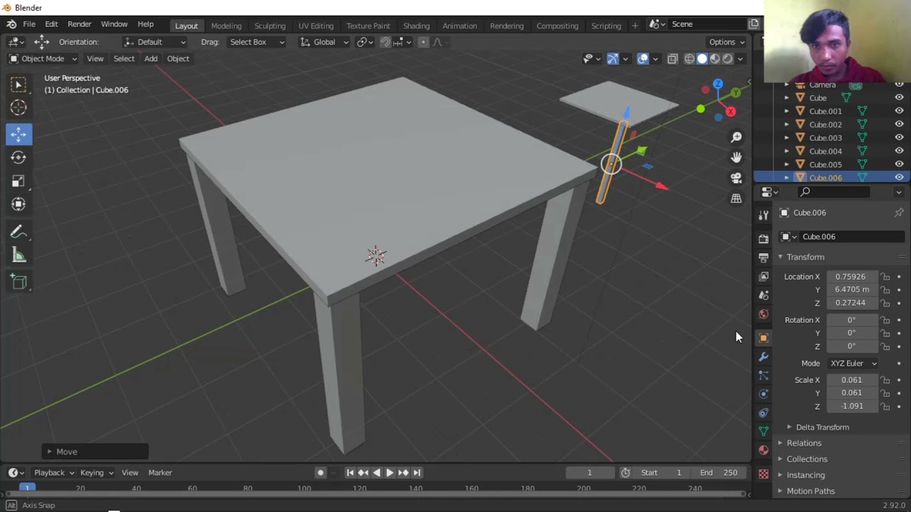 Cara membuat meja dan kursi sederhana di APK Blender 3D YouTube