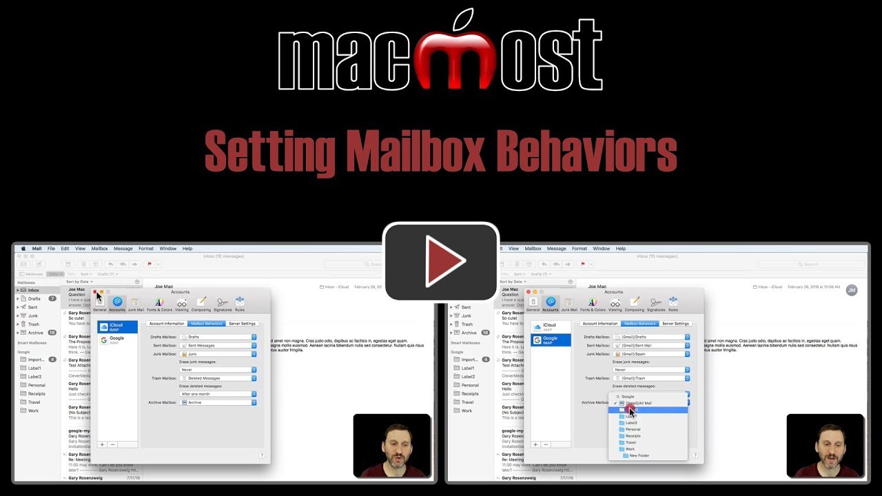 Setting Mailbox Behaviors (1664) YouTube