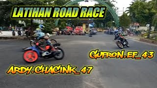 LATIHAN ROAD RACE GUFRON EF_43 DAN ARDY CHACINK_47 DI STADION AHMAD YANI SUMENEP