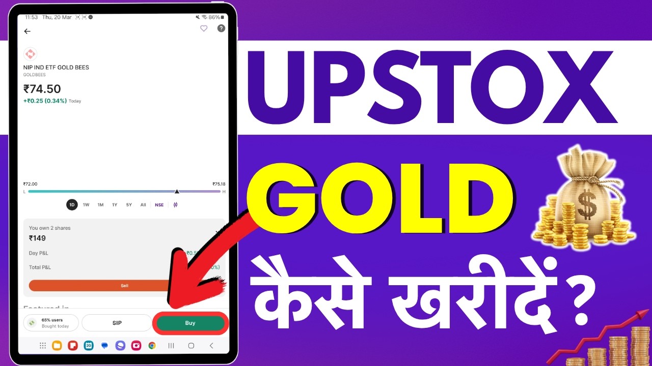 Upstox Me Gold Kaise Kharide 2026 - How to Buy Gold Shares in Upstox App? जानिए हिंदी में