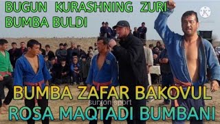 ZAFAR BAKOVUL BUMBAGA TARIXDA BUMAGAN SENDAY POLVON BU BUMBA YONDIRDI KURASHNI