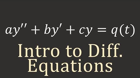 Calculus II: Intro to Differential Equations