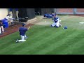 [LAD]Yasmani Grandal catching practice before the game